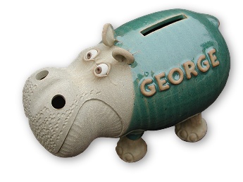  hippo piggy bank 