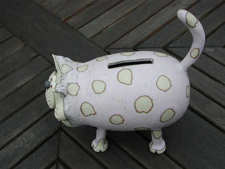  Polkadot Jazz Cat Money Box 