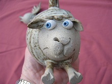 Pottery Flying Sheep - set of three 