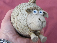  Pottery Flying Sheep - set of three 