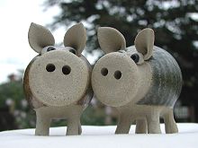  Collectable Miniature Pottery Pig 