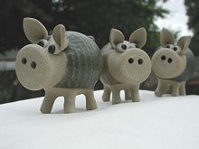  Collectable Miniature Pottery Pig 
