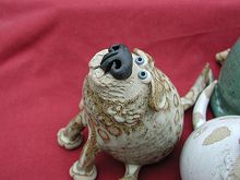  Pottery Leggy Dog - sitting 