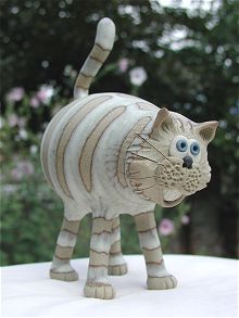  Pottery Leggy Cat - standing 