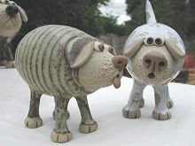  Pottery Leggy Dog - standing 