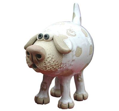  Pottery Leggy Dog - standing 