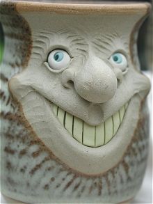  Face Mug - half pint smiling 