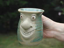 Face Mug - half pint smiling 