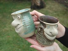  Face Mug - half pint smiling 