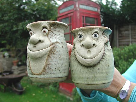  Face Mug - half pint smiling 