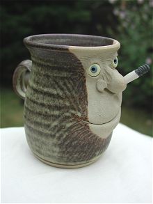  Face Mug - half pint with ciggy 