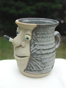  Face Mug - half pint with ciggy 