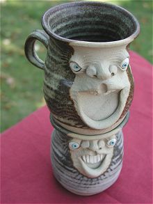  Face Mug - half pint drunk 