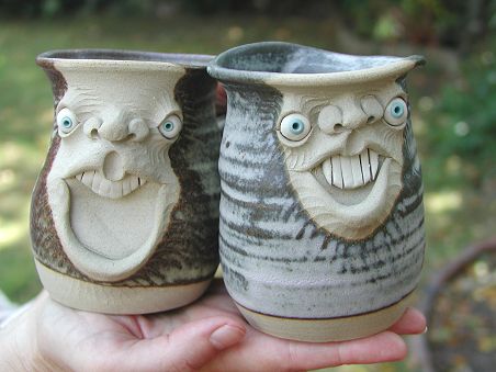  Face Mug - half pint drunk 
