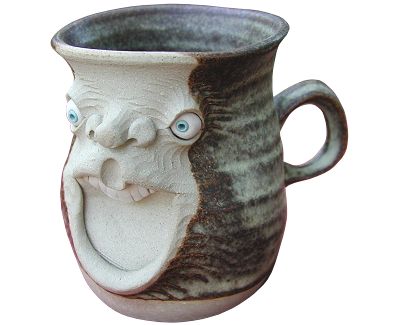  Face Mug - half pint drunk 