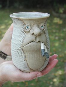 Face Mug - pint with ciggy 
