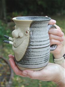  Face Mug - pint with ciggy 
