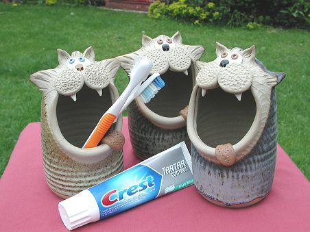  Cat Toothbrush Holder 