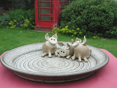  Large Piggy / Cat / Mouse Plate 