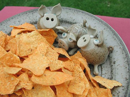  Large Piggy / Cat / Mouse Plate 