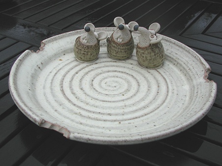  Large Piggy / Cat / Mouse Plate 