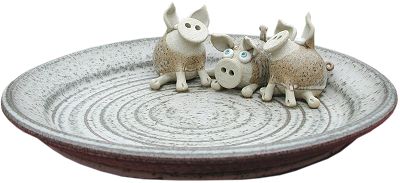  Large Piggy / Cat / Mouse Plate 
