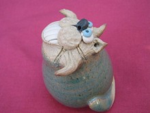  Collectable Miniature Pottery Cheshire Grin Cat 