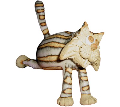  Collectable Miniature Pottery Shelf cat 