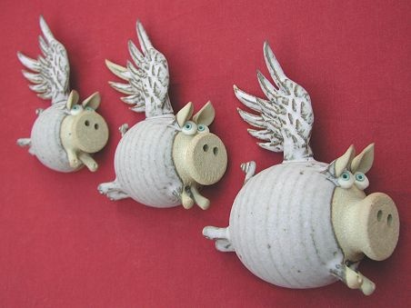  pottery pigs 